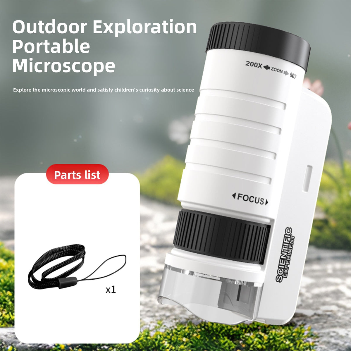 Handheld Portable Microscope for Students 200x Magnification