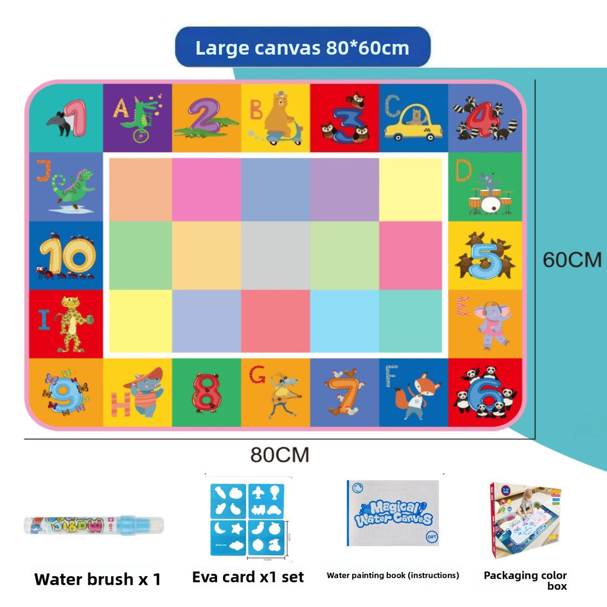 Reusable Magic Water Drawing Mat – Size and Theme Options