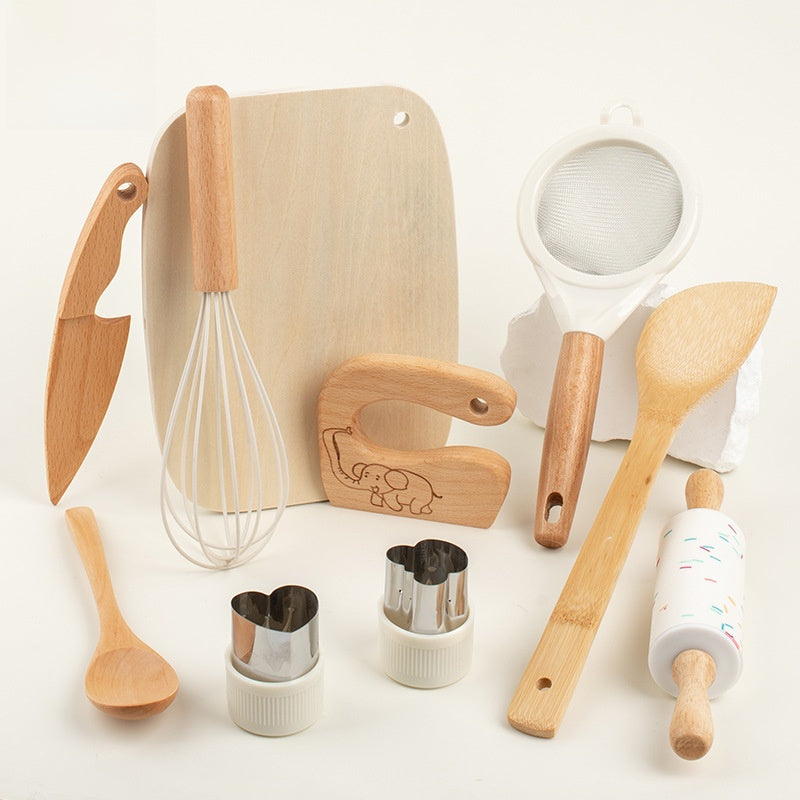 Wooden Play Kitchen Toy Set