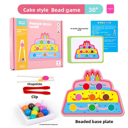 Montessori Bead Clip Toy for Fine Motor Skills