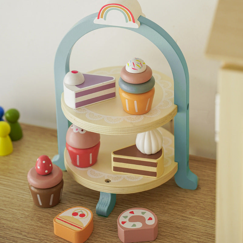 Wooden Tea Set Kitchen Pretend Play Toy