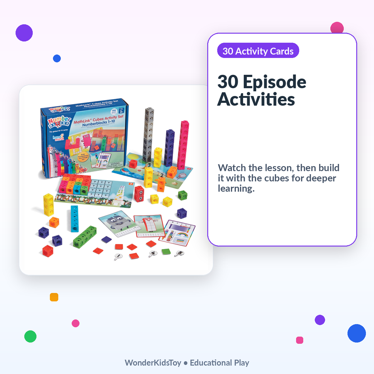 MathLink Cubes Numberblocks 1–10 Activity Set — Official BBC Math Toy · 100 Cubes · 30 Activities · Counting Adding Dividing for Kids Ages 3–6