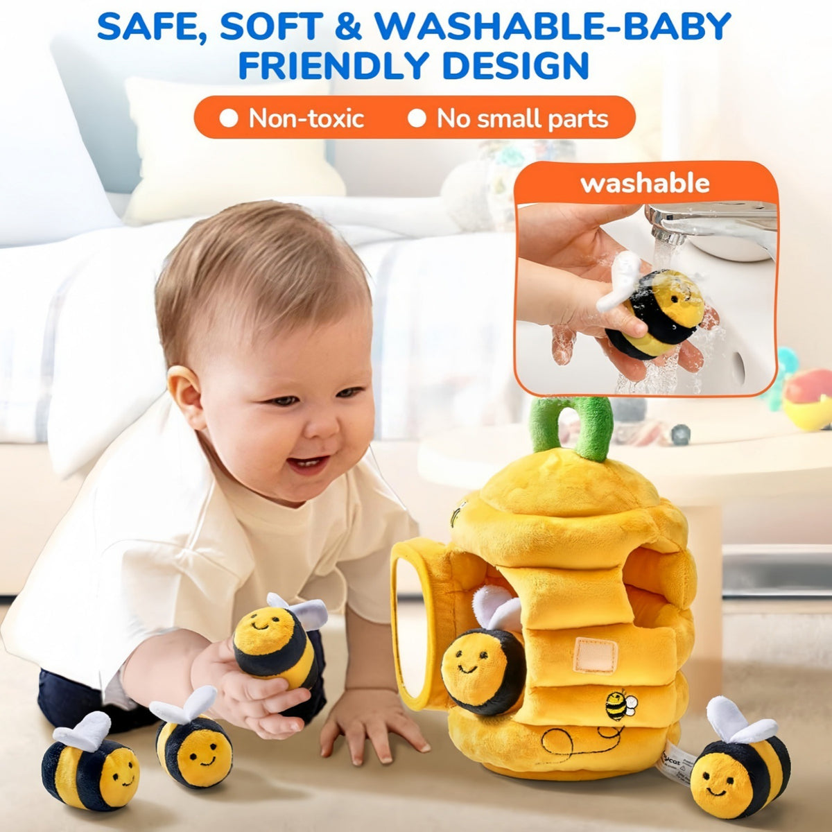 Plush Sensory Educational Toy for Toddlers