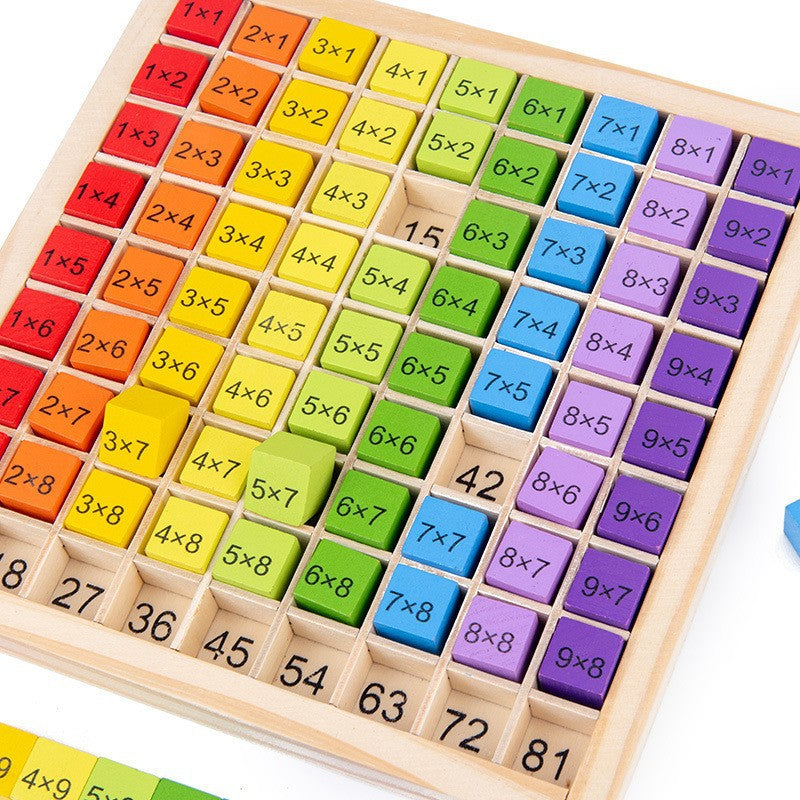 Wooden Multiplication Table Board for Kids
