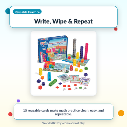 MathLink Cubes Numberblocks 1–10 Activity Set — Official BBC Math Toy · 100 Cubes · 30 Activities · Counting Adding Dividing for Kids Ages 3–6