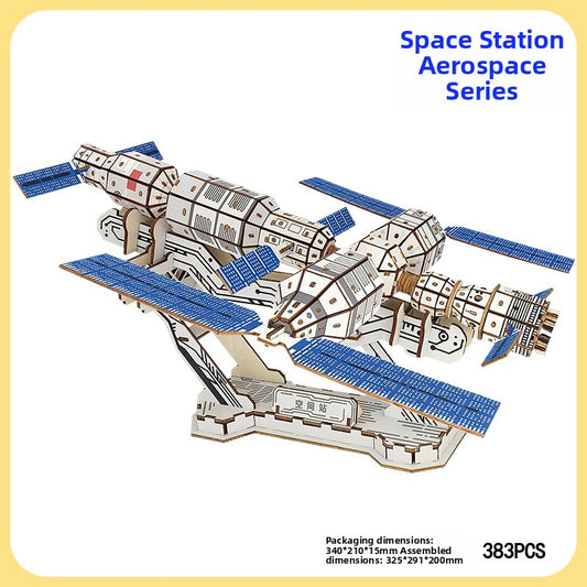 3D Wooden Spacecraft & Aircraft Model Building Puzzles Wonder Kids Toy