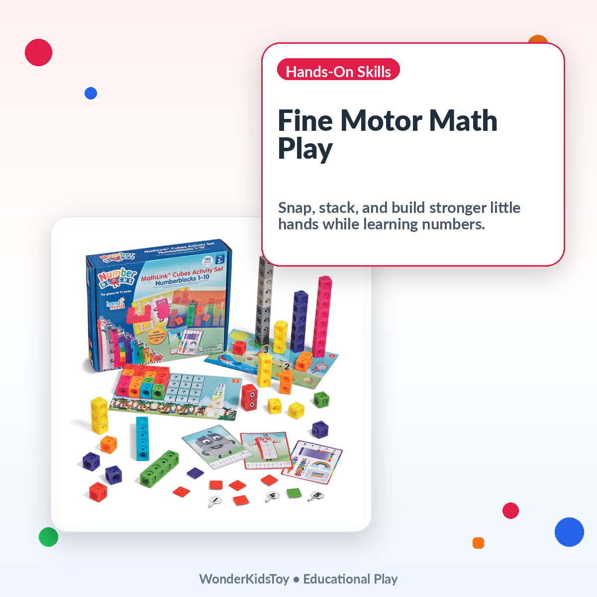 MathLink Cubes Numberblocks 1–10 Activity Set — Official BBC Math Toy · 100 Cubes · 30 Activities · Counting Adding Dividing for Kids Ages 3–6