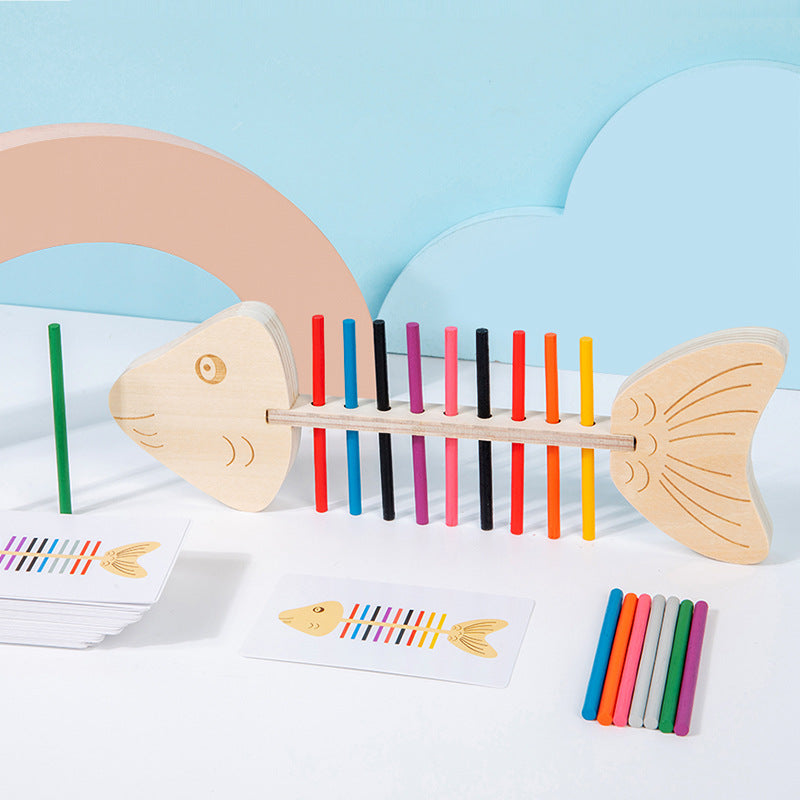 Montessori Fishbone Color Matching Toy