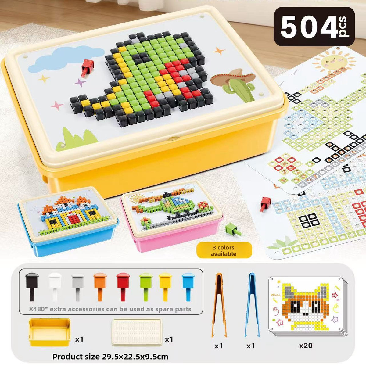 Mushroom Peg Puzzle – 420 or 480 Peg Art Sets