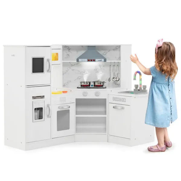 Interactive Kids Play Kitchen with Ice Maker