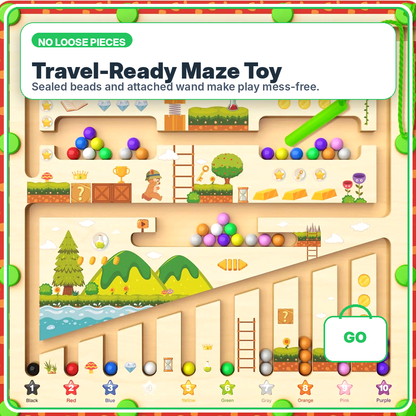 Montessori Maze Board for Ages 3–5 — Math & Color Learning | 55 Beads n a