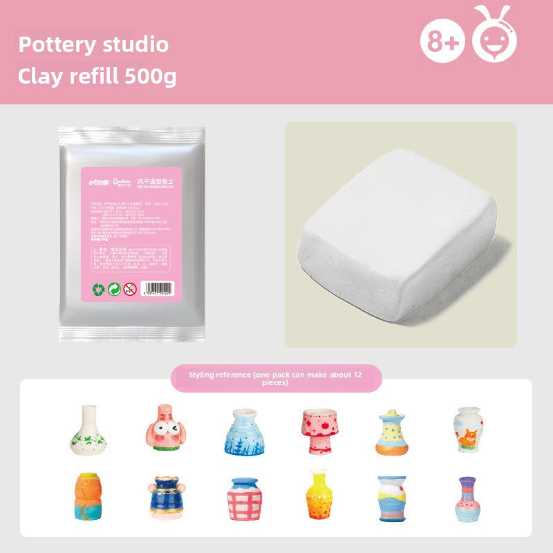 Kids Electric Pottery Wheel Kit with Air-Dry Clay