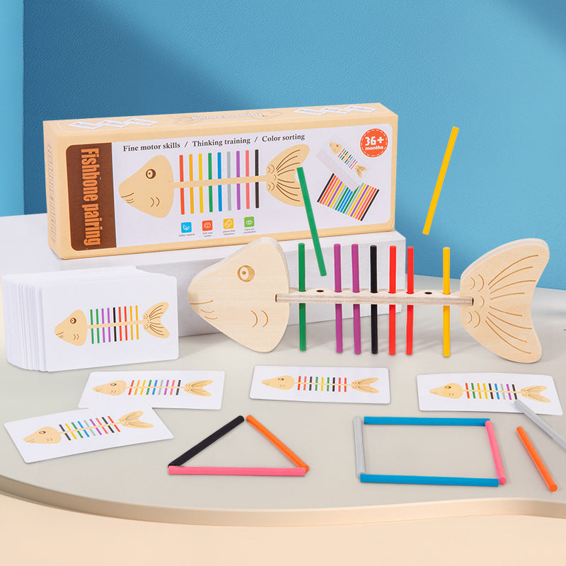 Montessori Fishbone Color Matching Toy