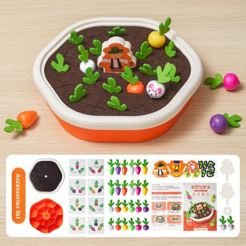 Pull-and-Match Carrot Toy