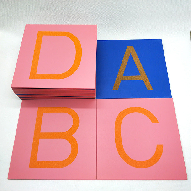 Montessori Uppercase Sandpaper Letters – Wooden Set