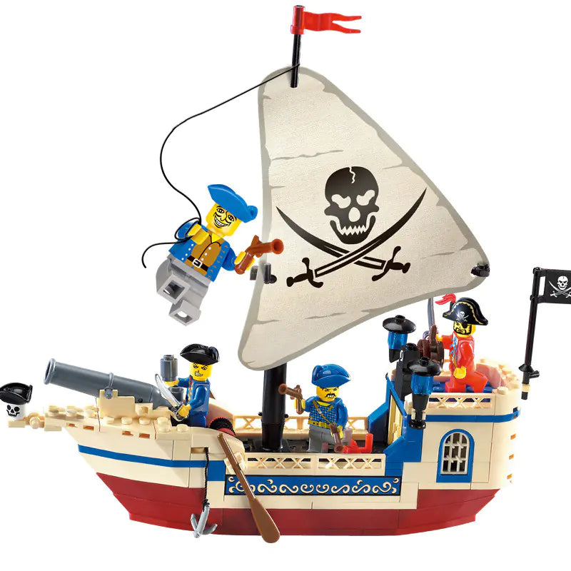 Pirate Ship Building Blocks for Kids - Educational Toys! 🏴☠️🧱