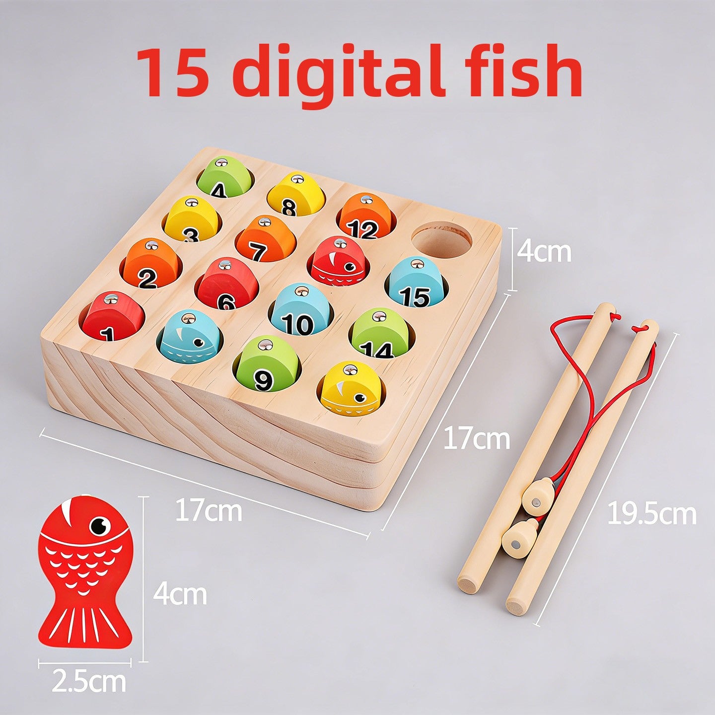 Wooden Magnetic Memory Fishing Game