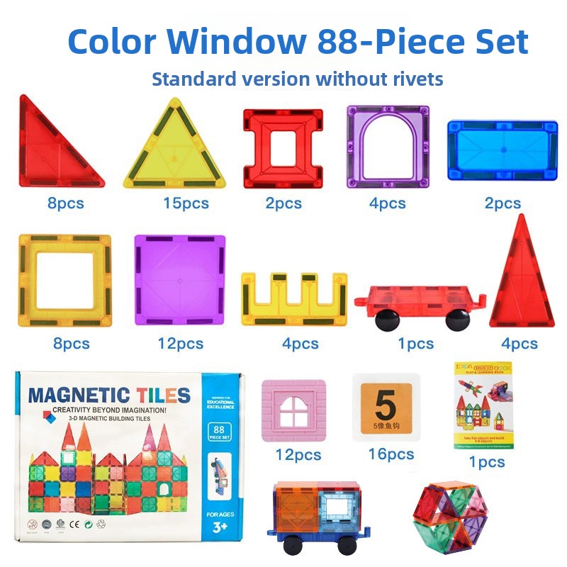 Magnetic Building Tiles Set
