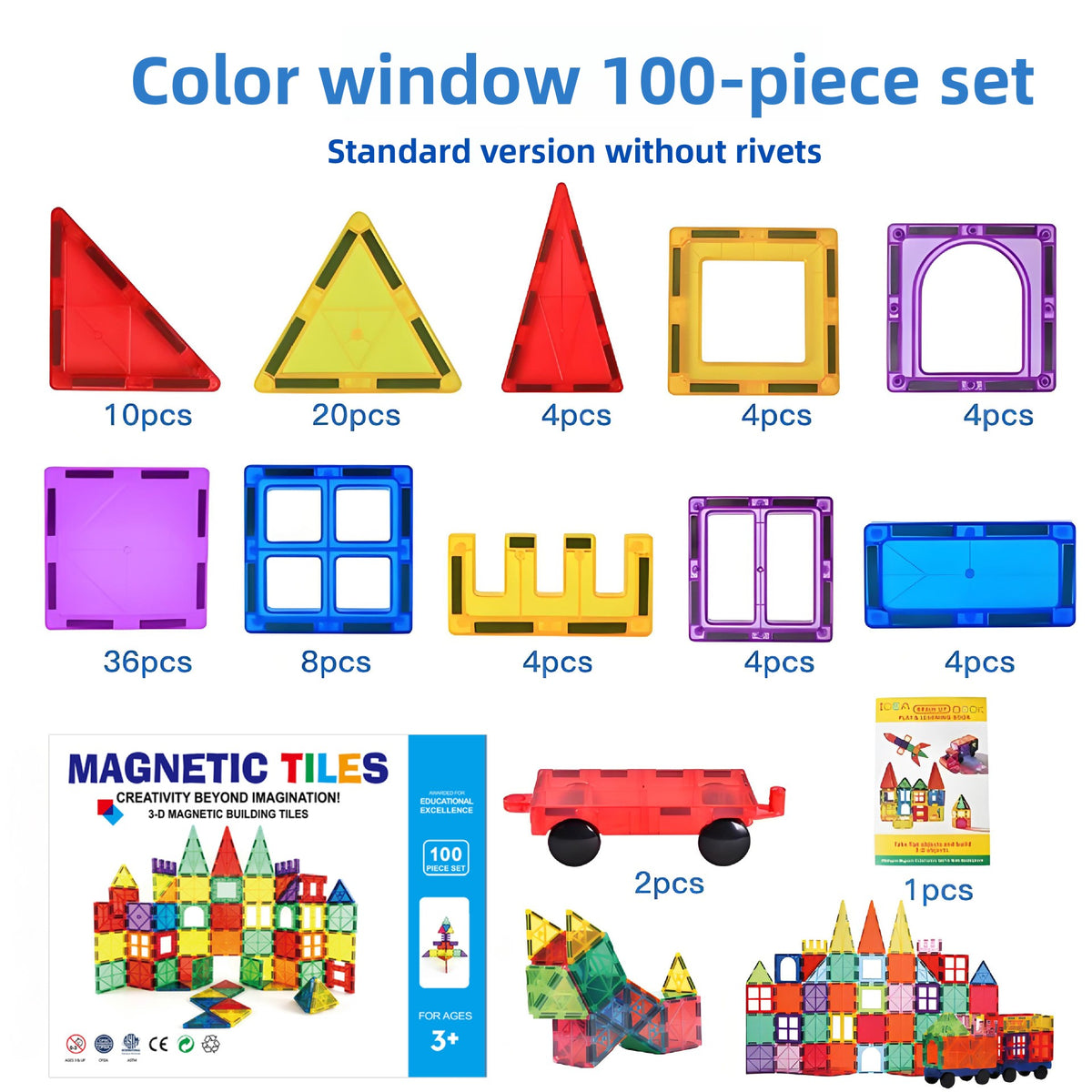 Magnetic Building Tiles Set