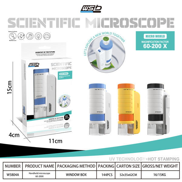 1200x Beginner Microscope Kit for Kids Ages 8+