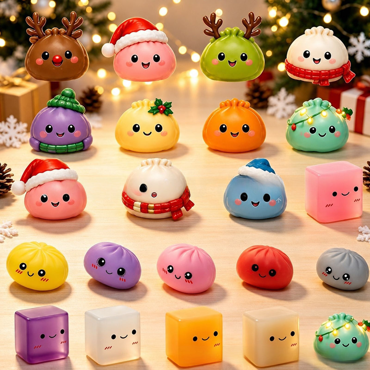 Christmas Squishy Toy Advent Calendar – 24 Surprise Pieces