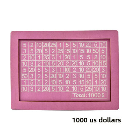Wooden Goal Box with Counter pink 1000 free pen 17.2�12.5�6.5cm