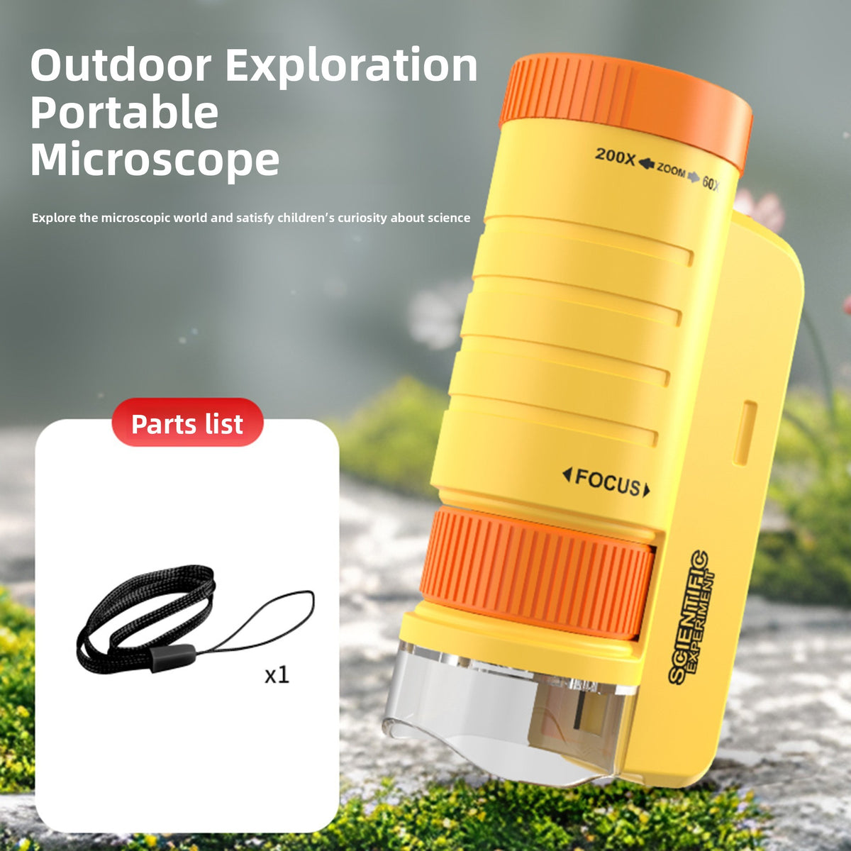 Handheld Portable Microscope for Students 200x Magnification