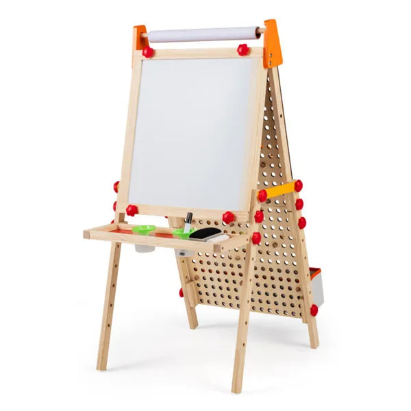 4-in-1 Kids Art Easel with Marble Run