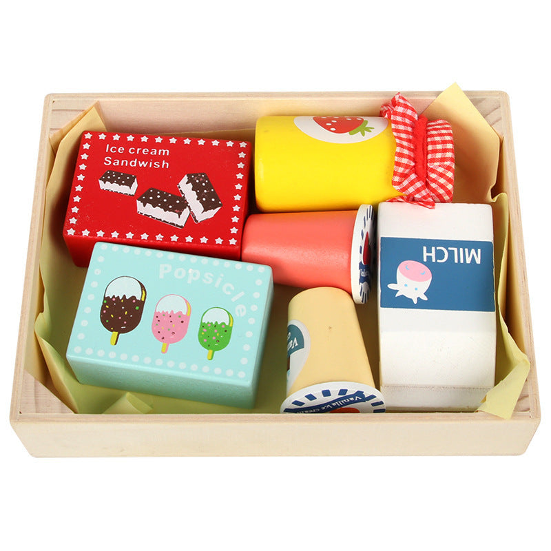 Wooden Magnetic Fruit & Vegetable Cutting Play Set