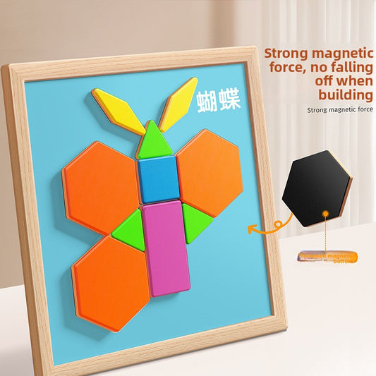 Magnetic Tangram Puzzle for Geometry Skills