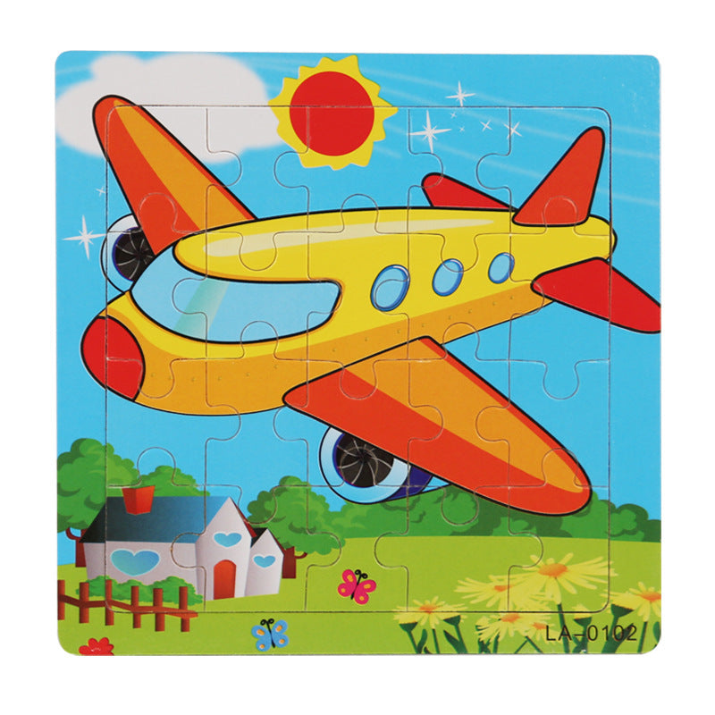 Wooden Cartoon Puzzle Set for Early Learning