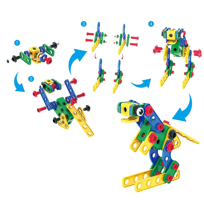 201 PC Construction Building Engineering Set, STEM Toy, Learning Toy for Kids Ages 3+