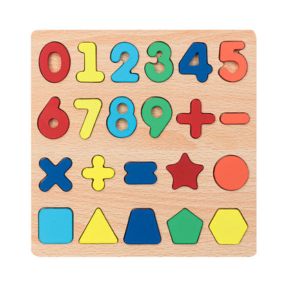 Wooden Learning Board for Letters and Numbers