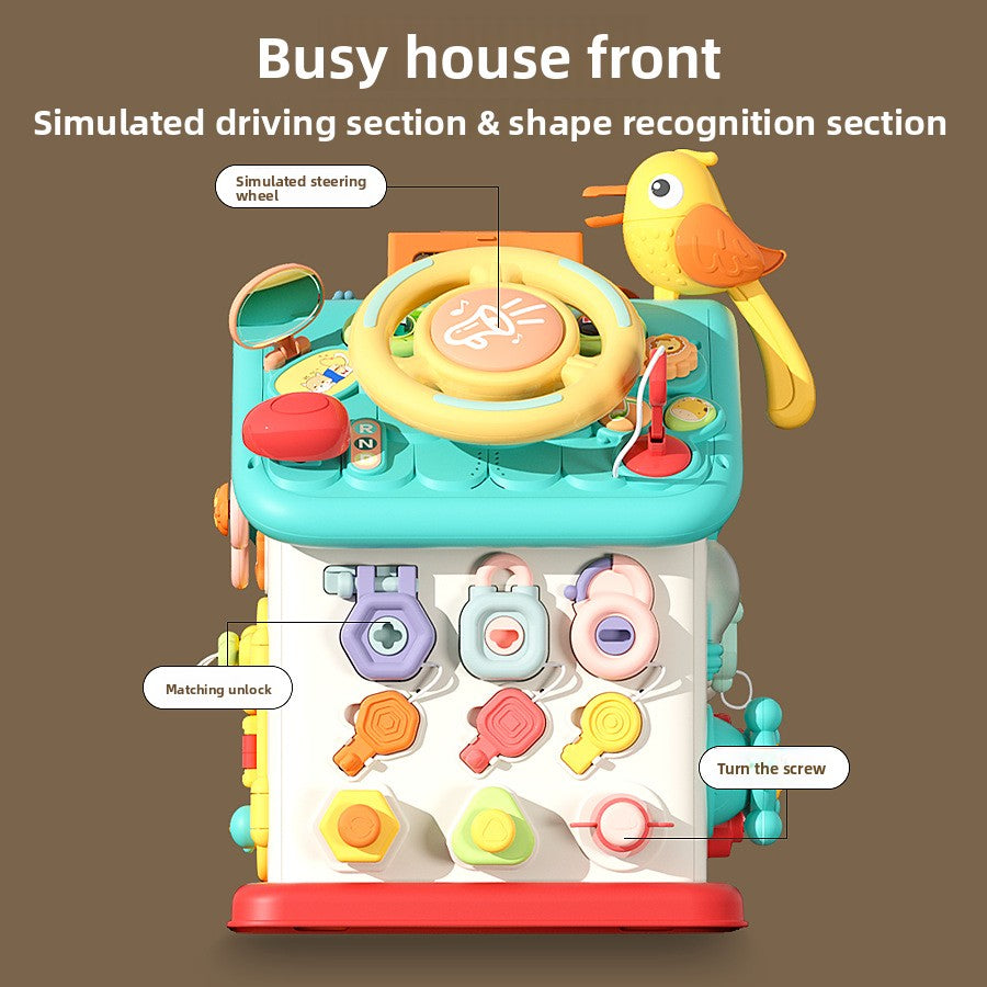 Six-Sided Busy House Activity Toy – 3 Power Packages Standard Package – Contents Not Fully Confirmed