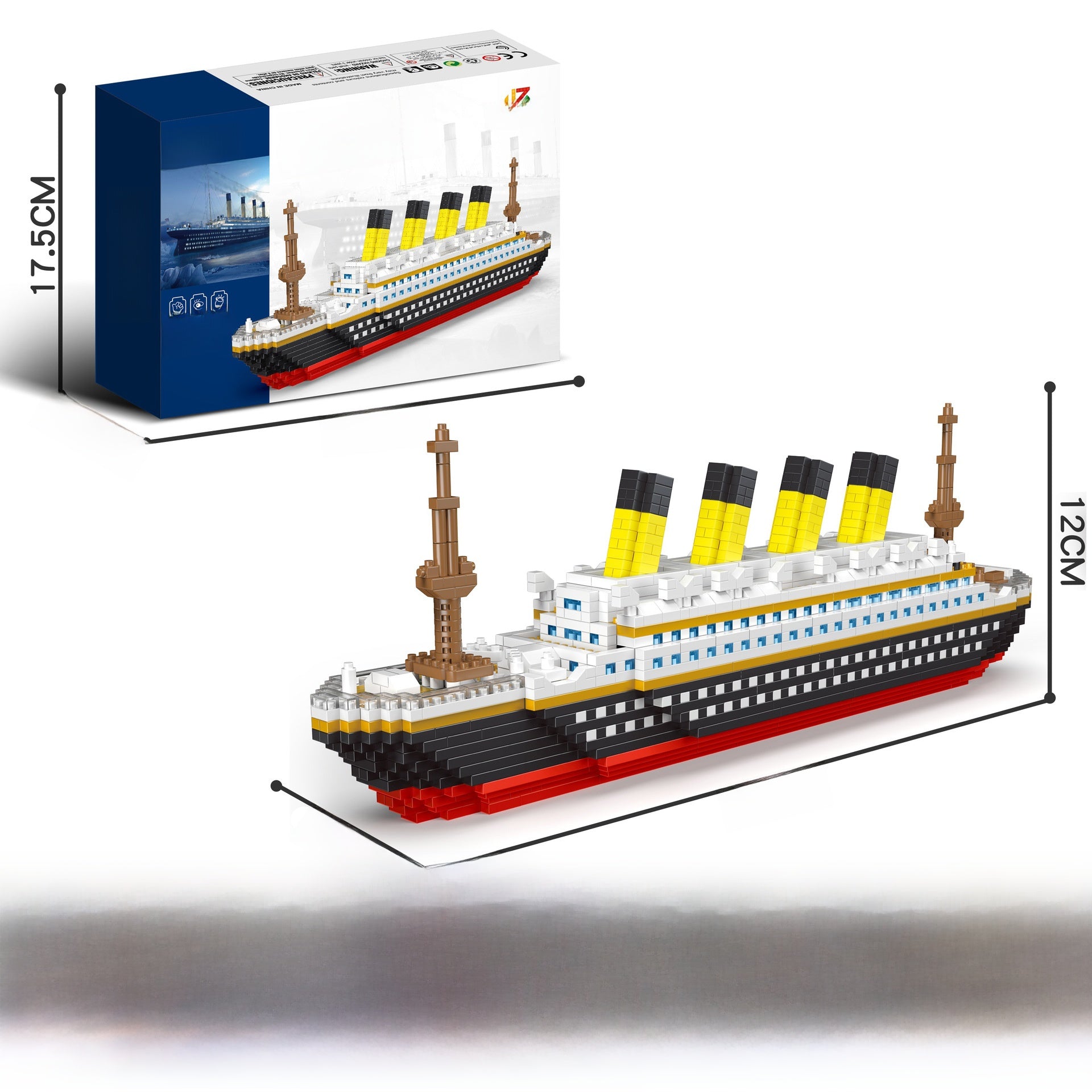 Historic Ship Building Blocks for Kids Titanic
