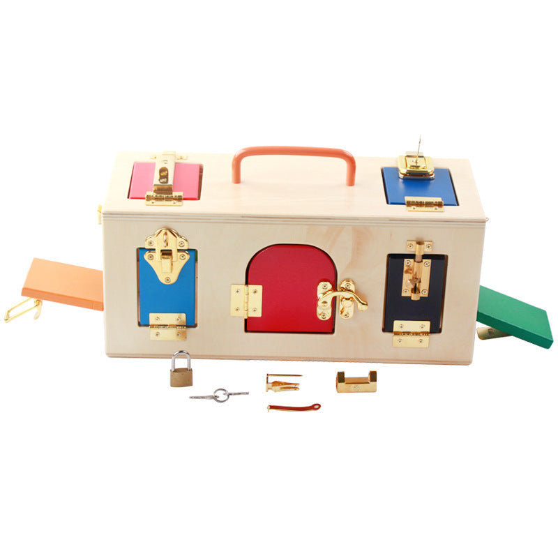 Wooden Montessori Lock Box Toy