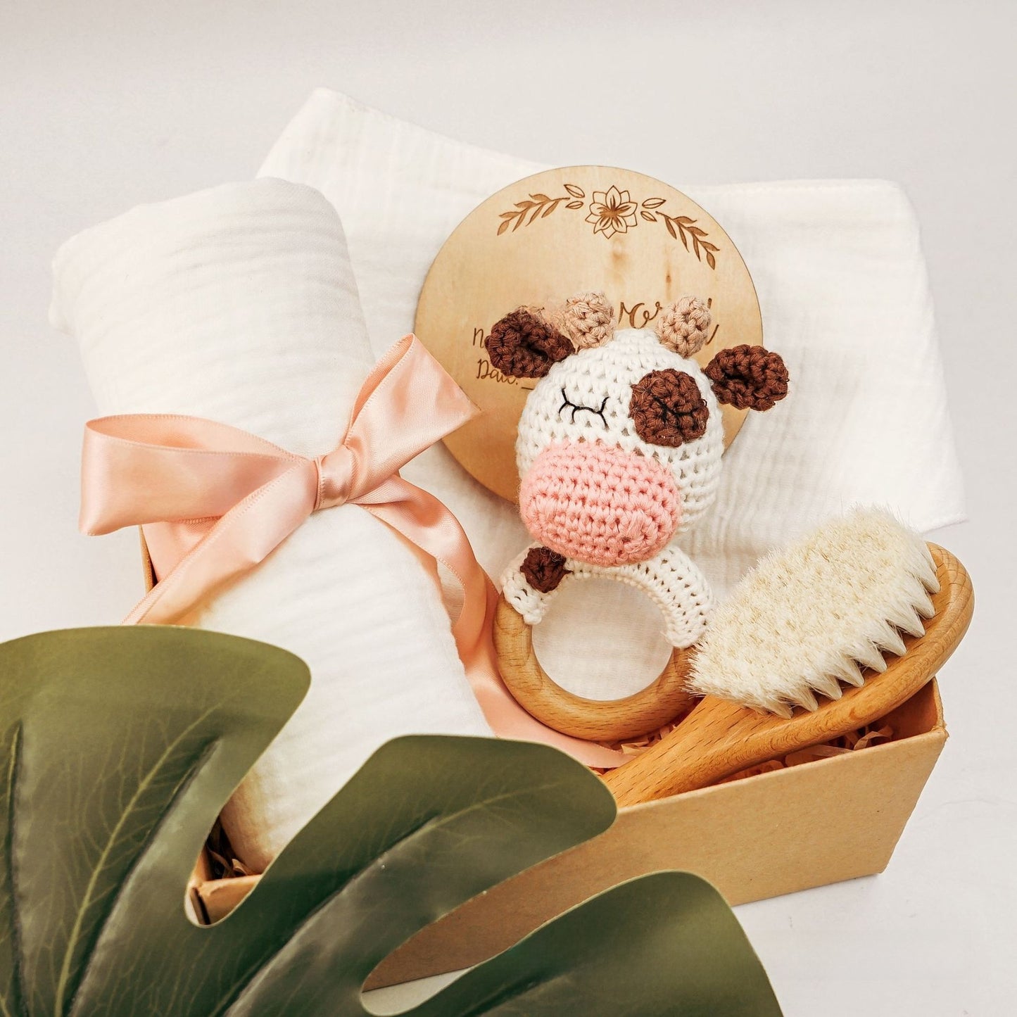 Pure Cotton Crochet Baby Rattle Gift Set