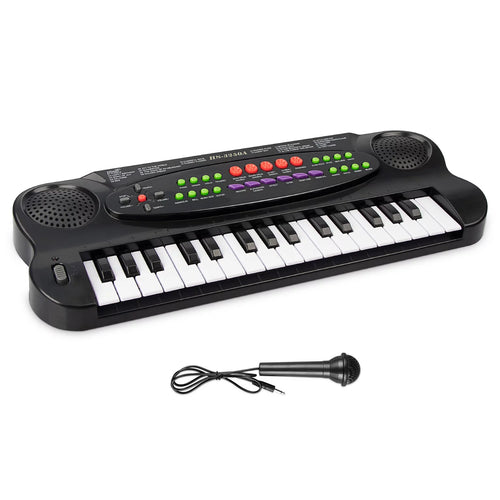 Kids Keyboard Piano 32 Keys Portable Electronic Musical Instrument Multi-Function Music Keyboard Piano for Kids Early Learning Educational Toy Birthday Xmas Day Gifts (Black)