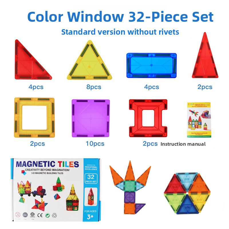Magnetic Building Tiles Set