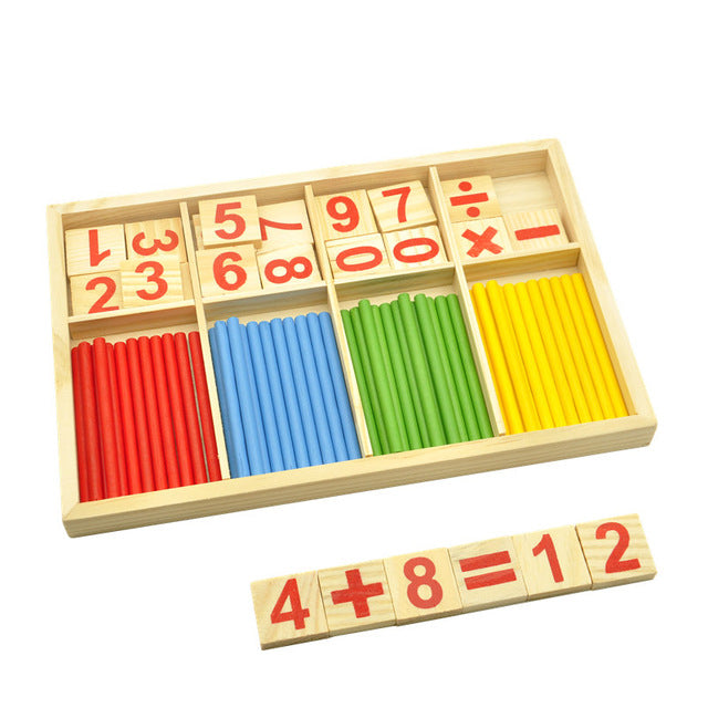 Build a Fearless Foundation: Compact 23 cm Montessori Math Board – Natural Wood Mastery for Early Learners