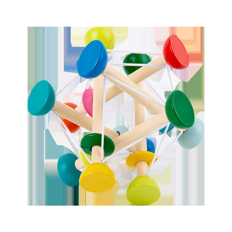 Children's wooden elastic training color recognition Montessori educational toy