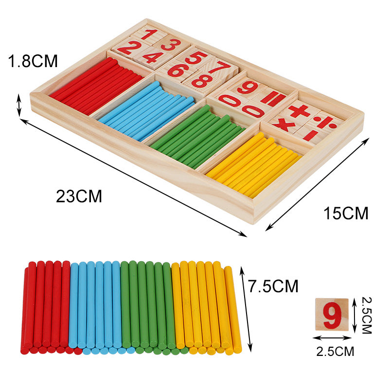 Natural Wood Montessori Math Counting Board