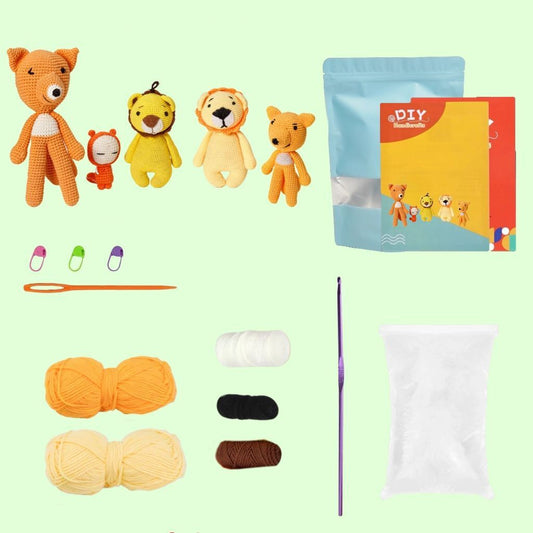 Crochet Animal Kit – Yarn, Hook & Pattern Options