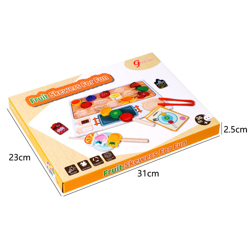 Wooden Kitchen Pretend Play Puzzle Toy D-fruit candied haws 0.5kg