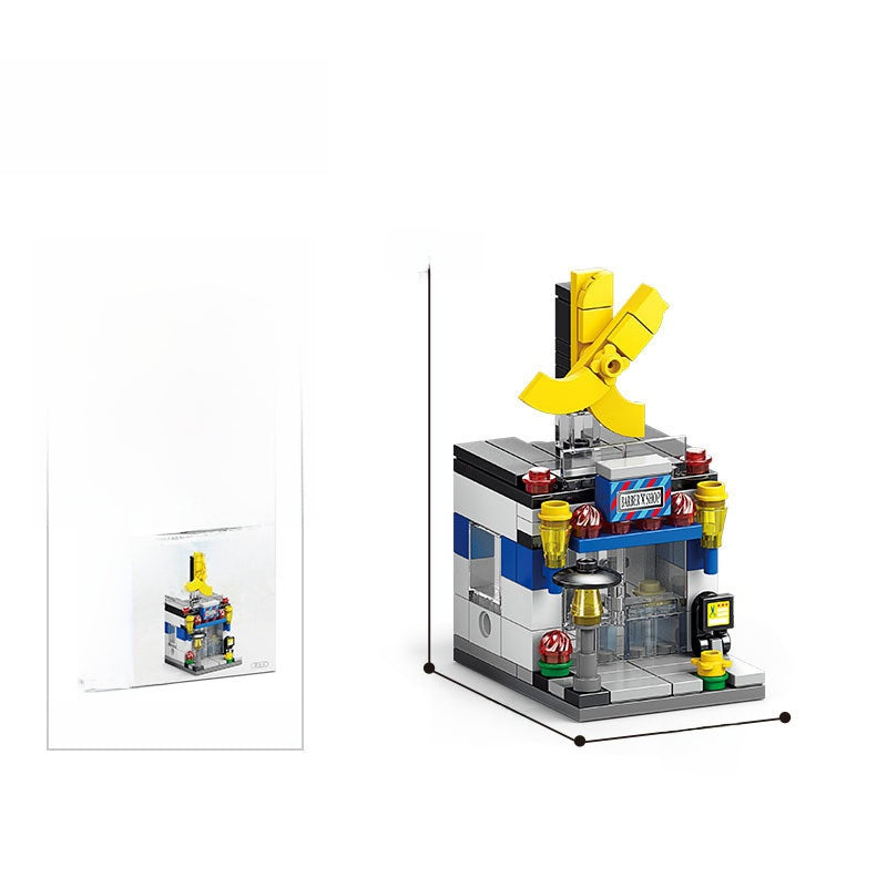 Mini City Street Building Blocks Set 8974-4 barber shop 116pcs boxed