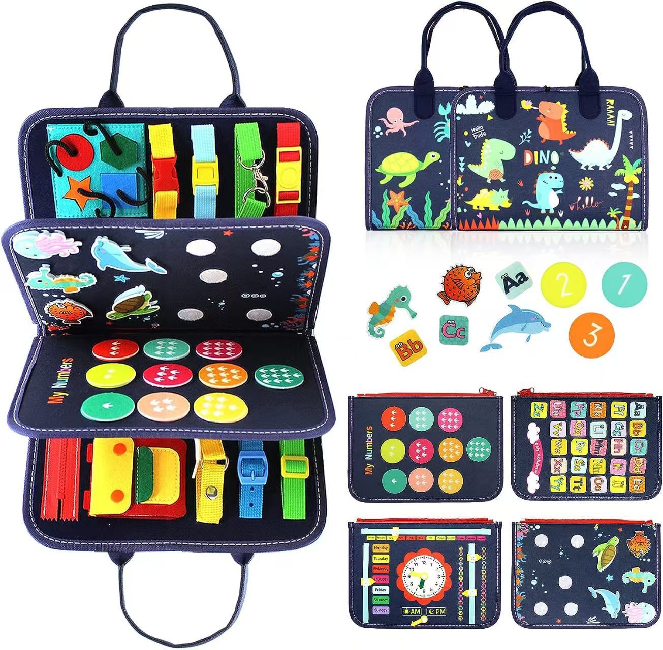 Montessori Felt Busy Board for Early Learning