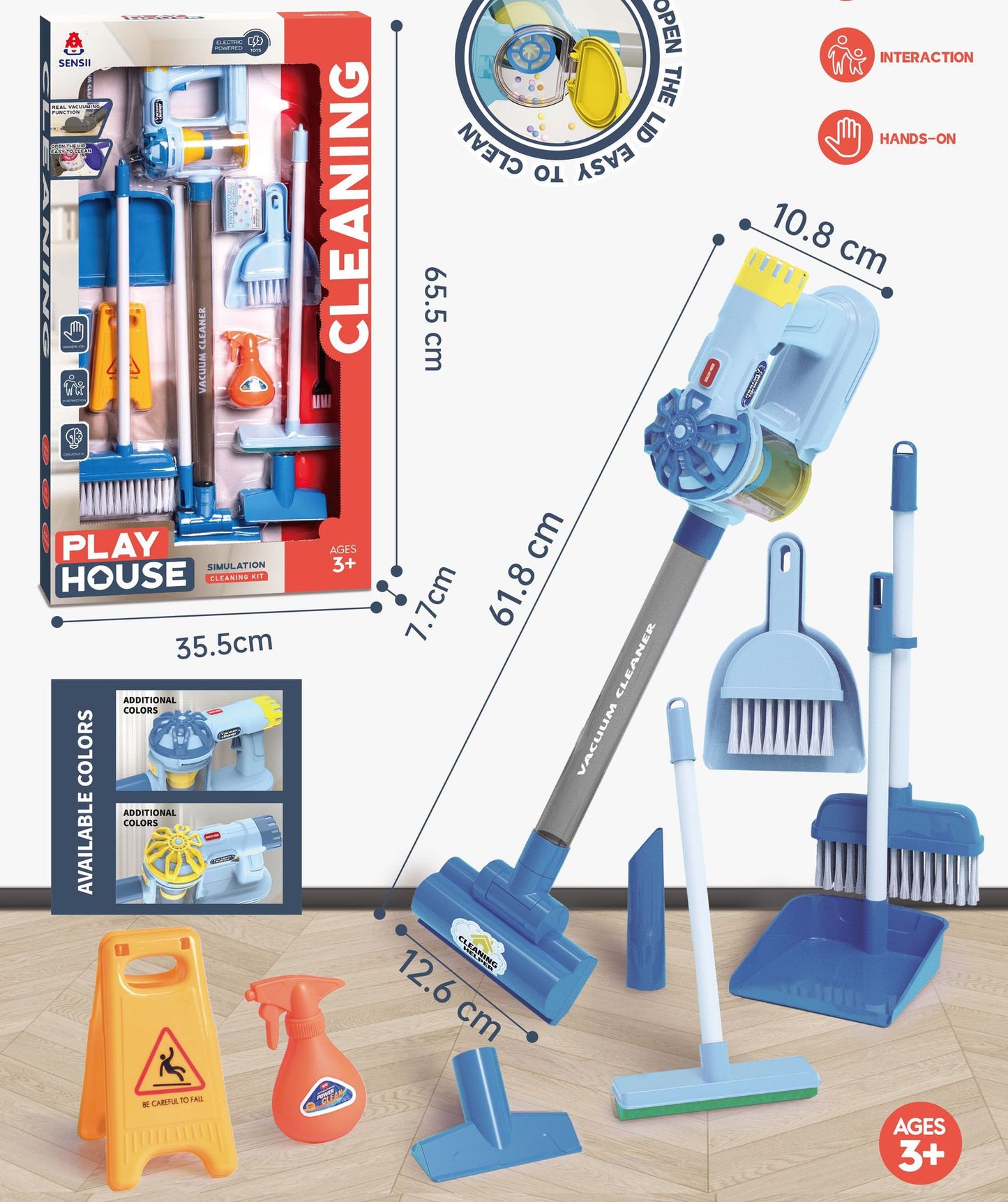 Kids Electric Pretend Vacuum Cleaner Set