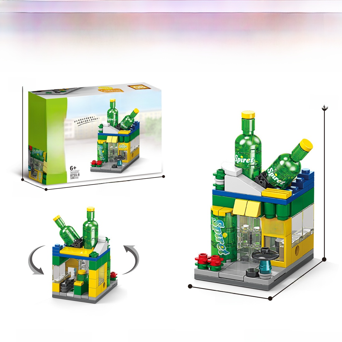 Mini City Street Building Blocks Set Leibi 108pcs boxed