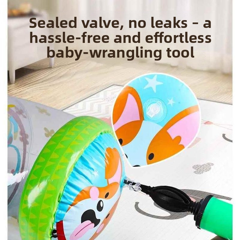 Inflatable Baby Crawling Roller with Bells – Animal Design