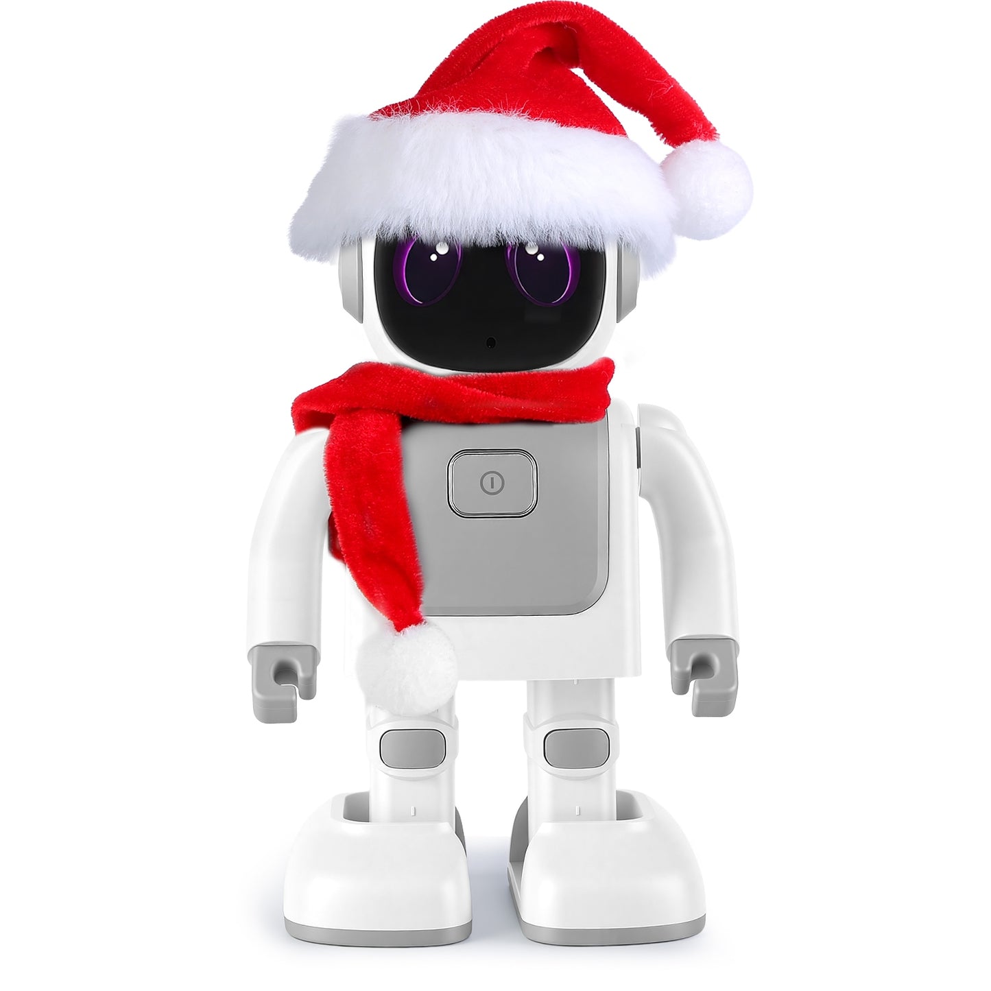 Meet Your Child’s First AI Companion: The Programmable Dancing Robot with Voice Assistant & Bluetooth Music Grey Robot with Hat Scarf